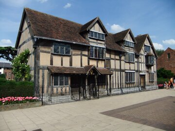 Shakespeare's birthplace in Stratford-upon-Avon, restored to its original appearance 